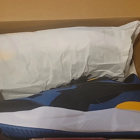 New Puma X-Ray Speed Lace Up Shoes lake blue, black, tangerine Men’s size 12 - Picture 6 of 8